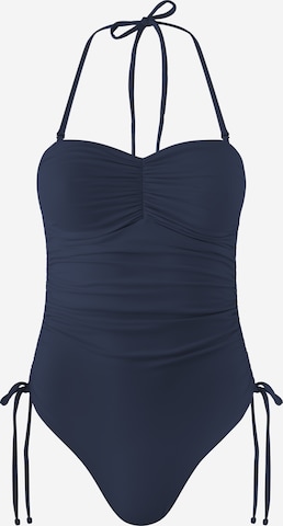 SEA ME SWIM Bandeau Badeanzug 'NOÉVA' in Blau: Vorderseite