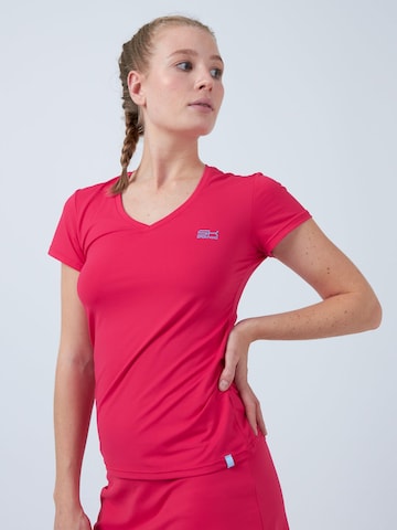 SPORTKIND Performance shirt 'V-Neck' in Pink