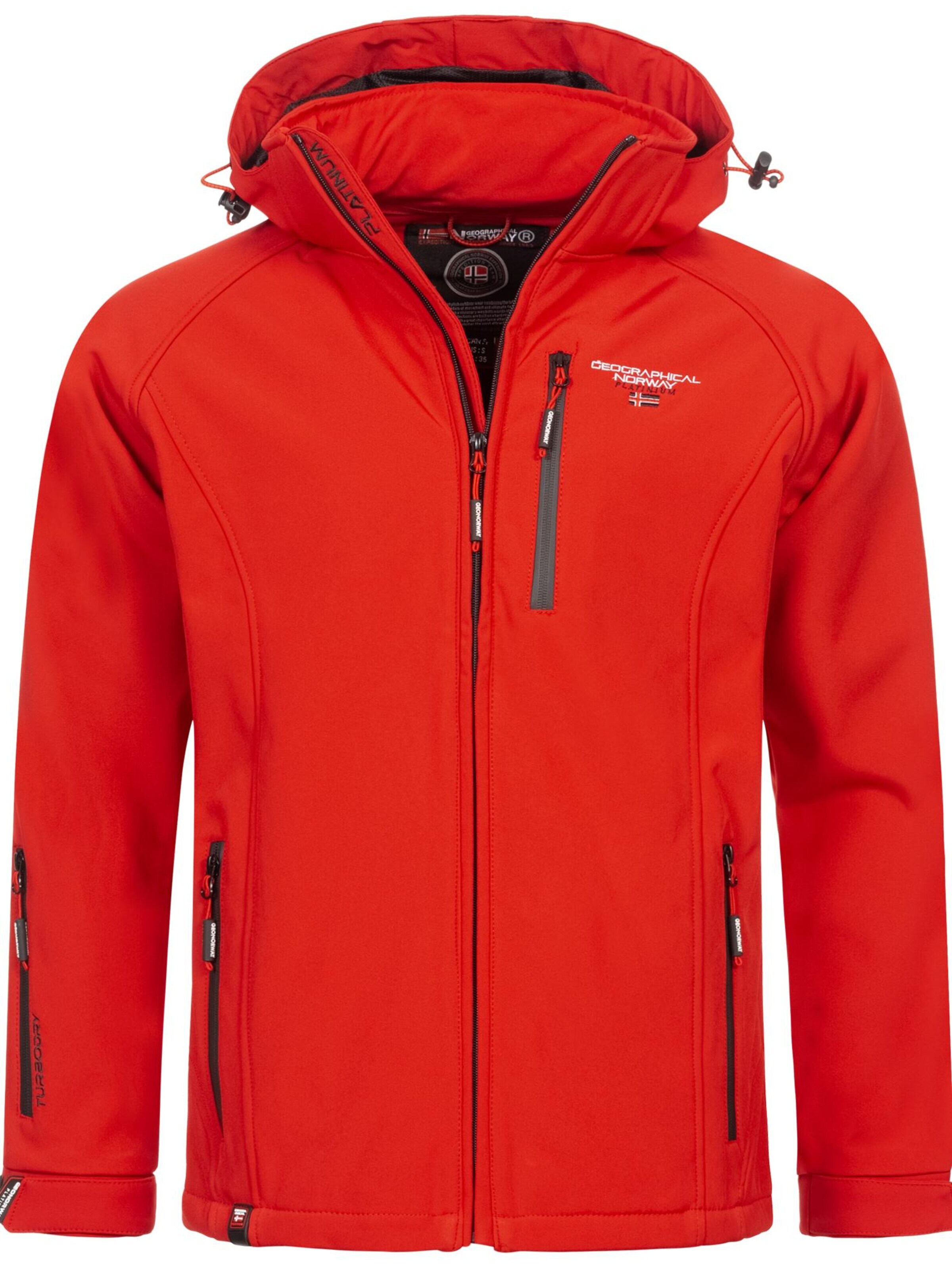 GEOGRAPHICAL NORWAY Übergangsjacke 'Herren Herbst Winter Jacke Softshell Jacke Outdoor Regen Übergangs'‌‌‌‌‌ in S in rot, Produktansicht