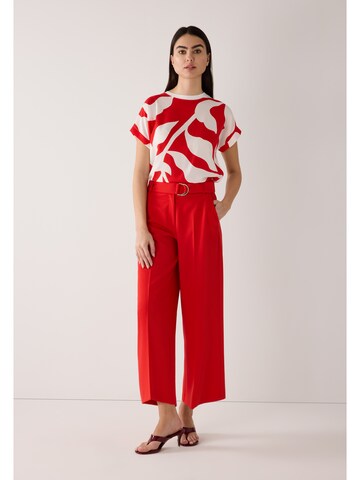 MORE & MORE Flared Pleated Pants in Red