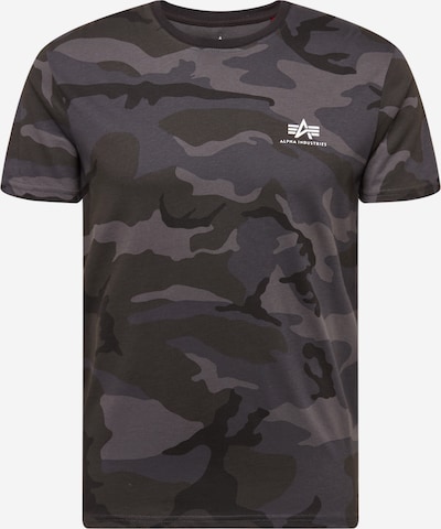ALPHA INDUSTRIES T-Shirt in anthrazit / graphit / dunkelgrau / weiß, Produktansicht