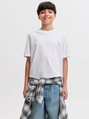 Jack & Jones Junior Shirt 'JORFrederiksberg' in Wit: voorkant