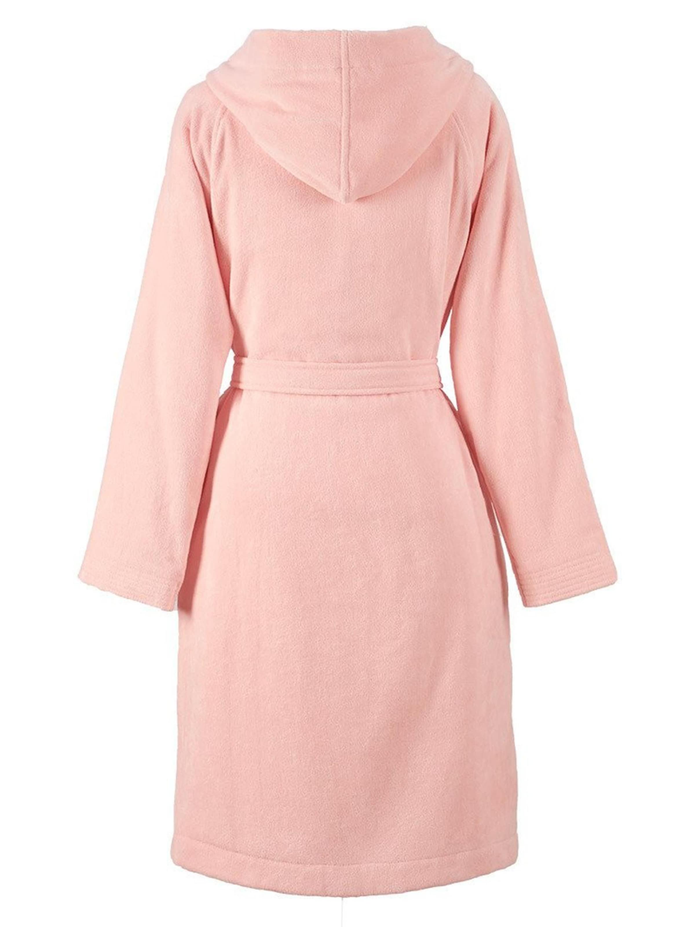 BOSS Home Long Bathrobe 'PLAIN' in Pink