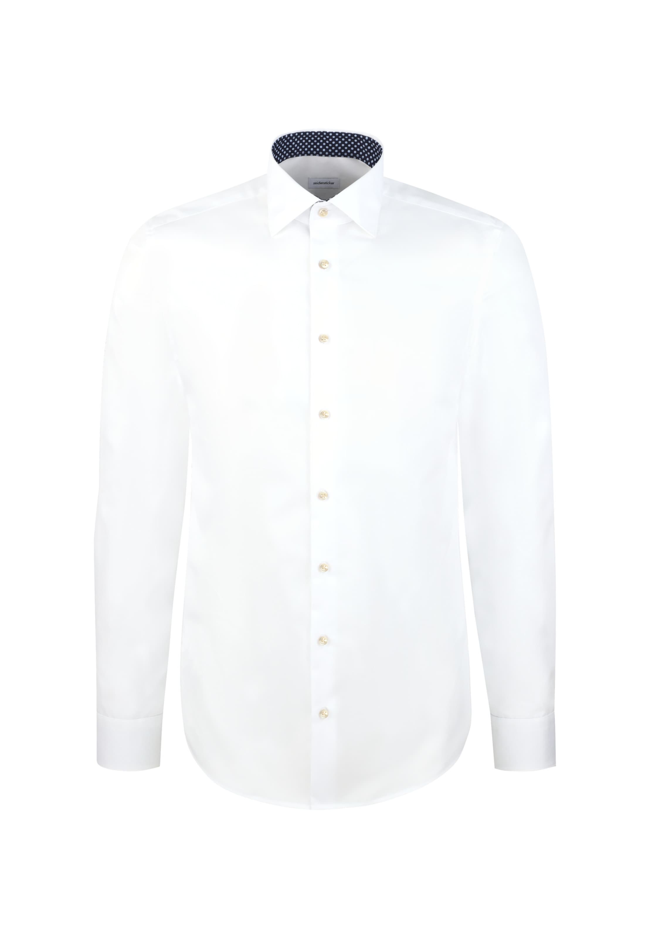 Chemise business 'Schwarze Rose' SEIDENSTICKER en blanc : devant
