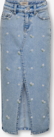 Sijonas 'KOGSIRI' iš ONLY GIRLS, spalva – tamsiai (džinso) mėlyna / geltona / šviesiai žalia / balta, Prekių apžvalga