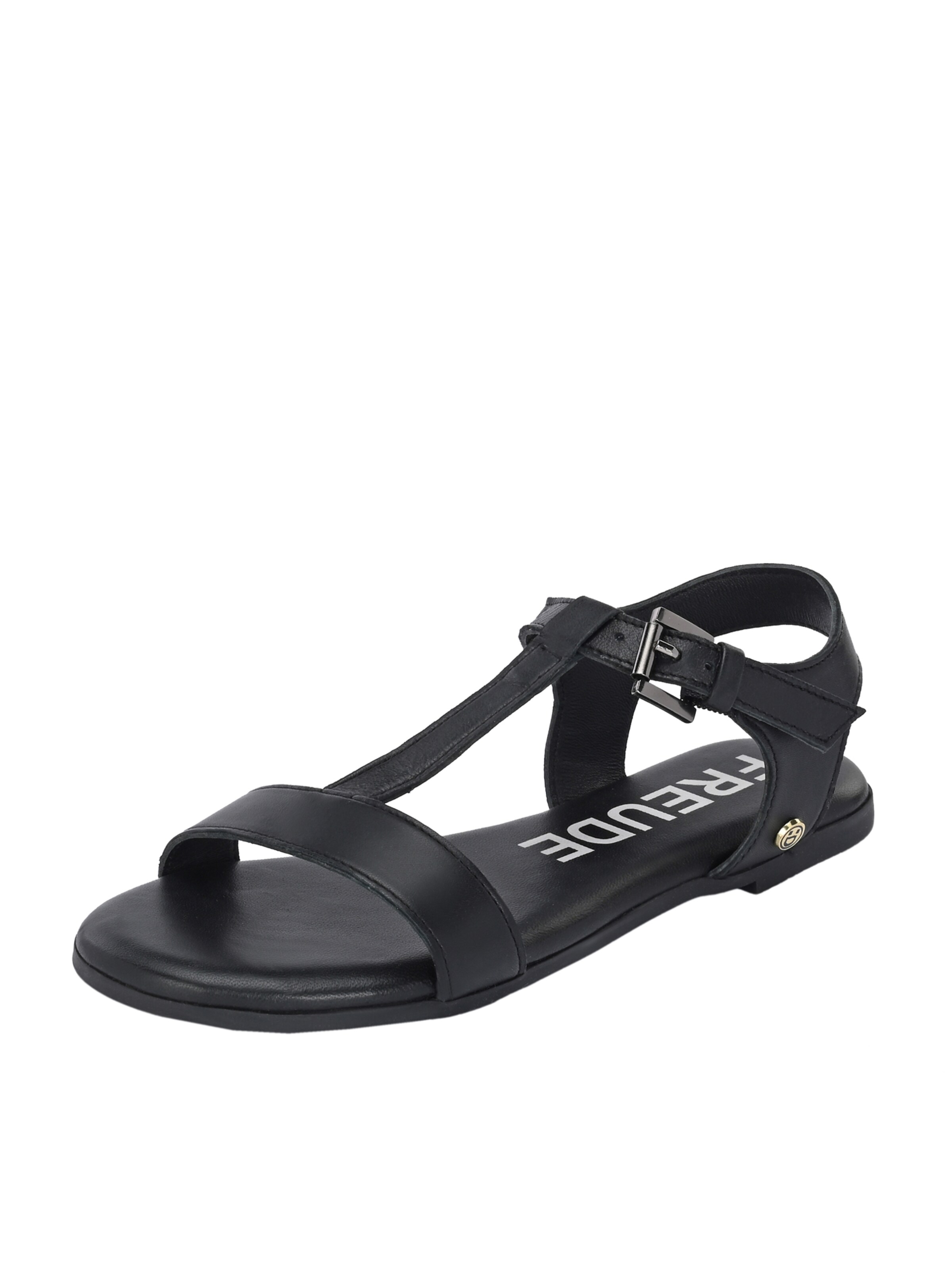 FREUDE Sandalen met riem 'Alea' in Zwart: voorkant