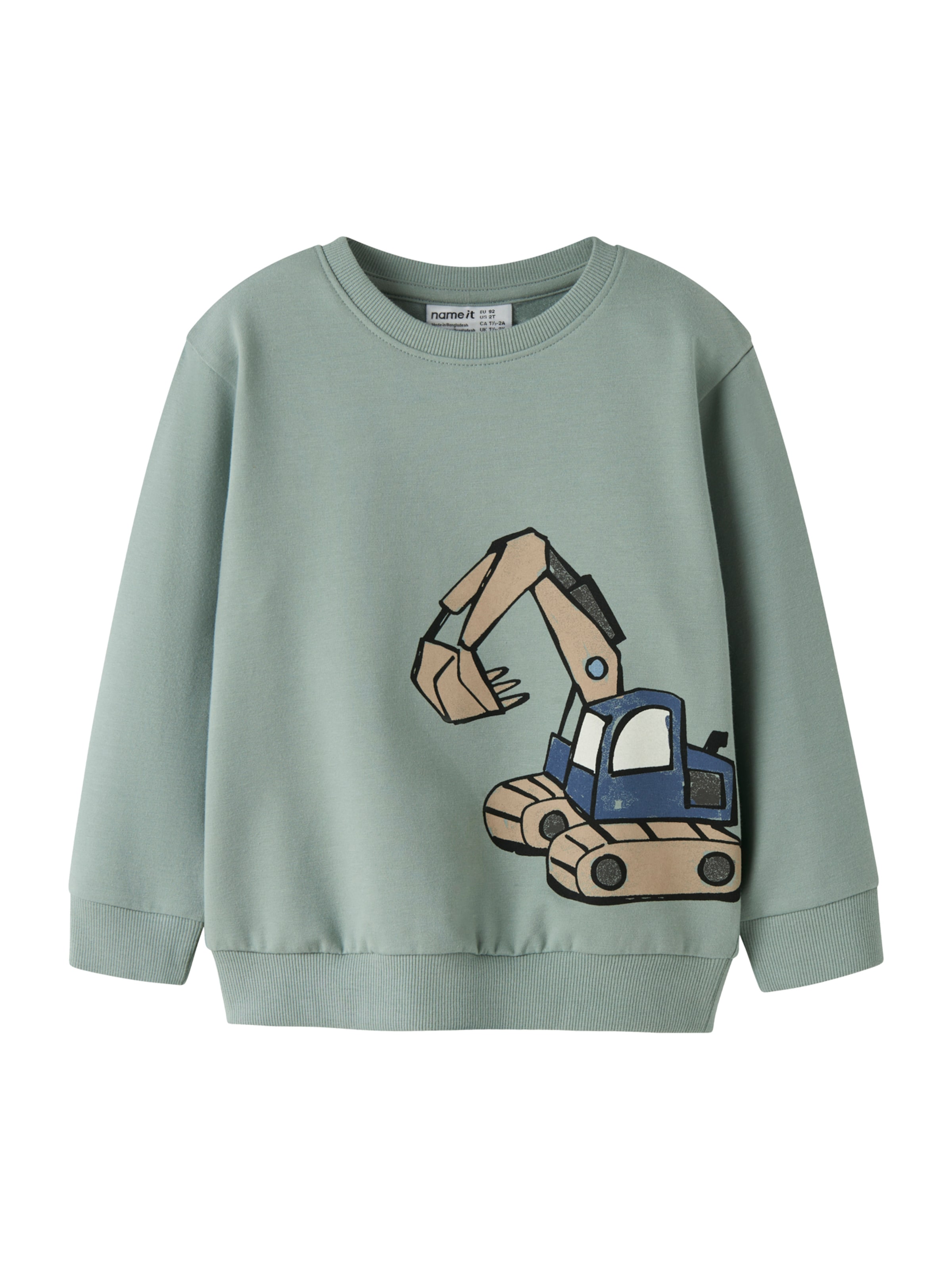 NAME IT Sweatshirt 'NMMKARK' in Green: front
