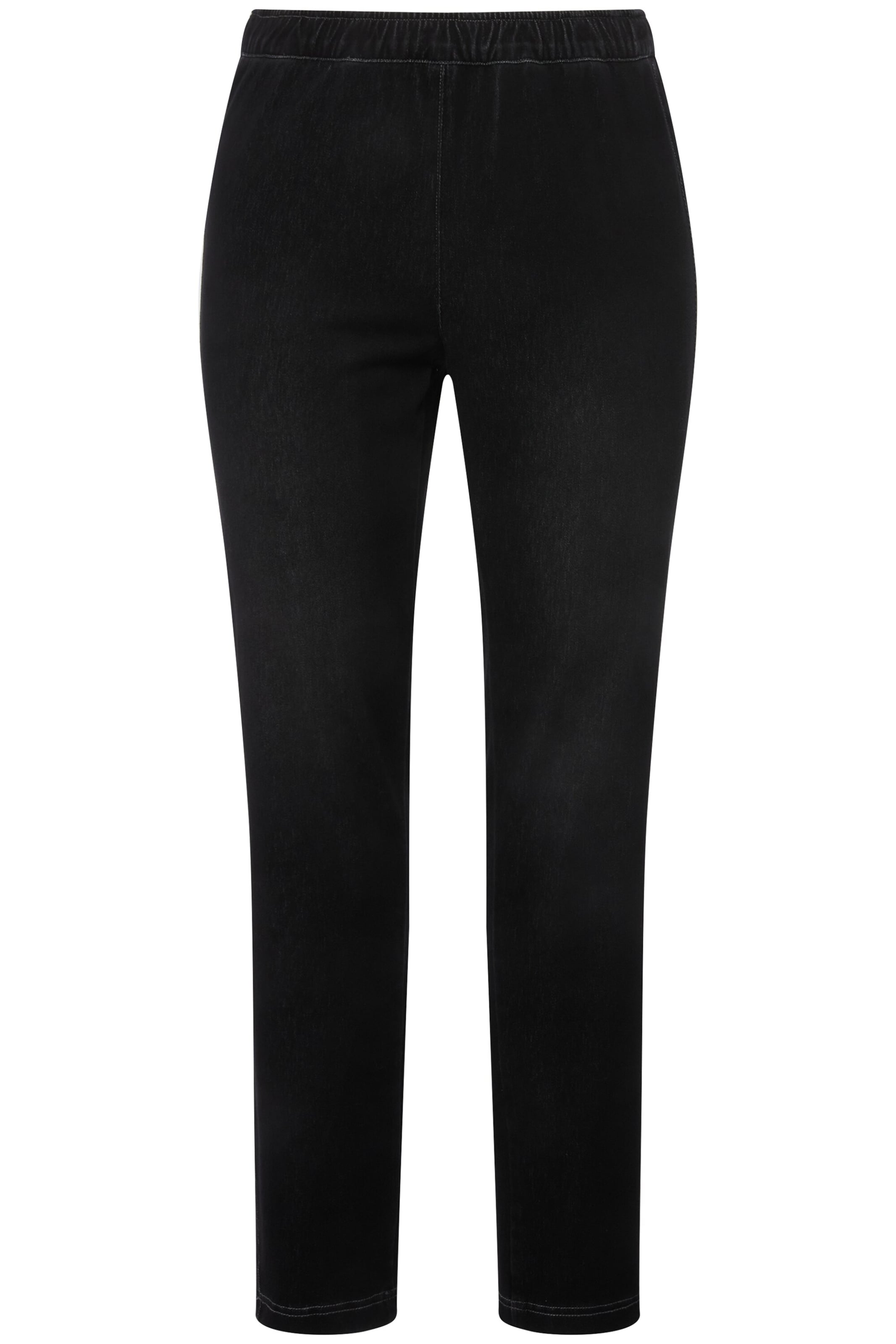Ulla Popken Skinny Jeggings in Zwart: voorkant