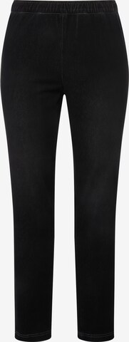 Skinny Jeggings Ulla Popken en noir : devant