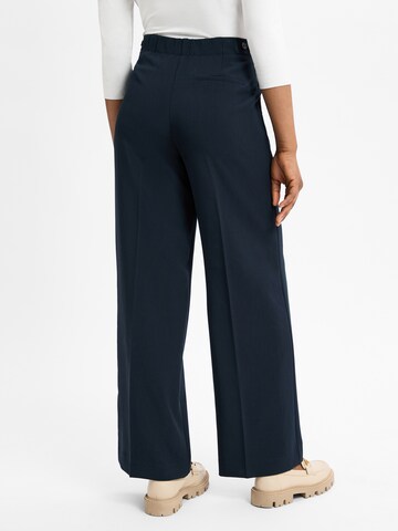 OPUS Wide leg Pleat-Front Pants 'Maiga' in Blue