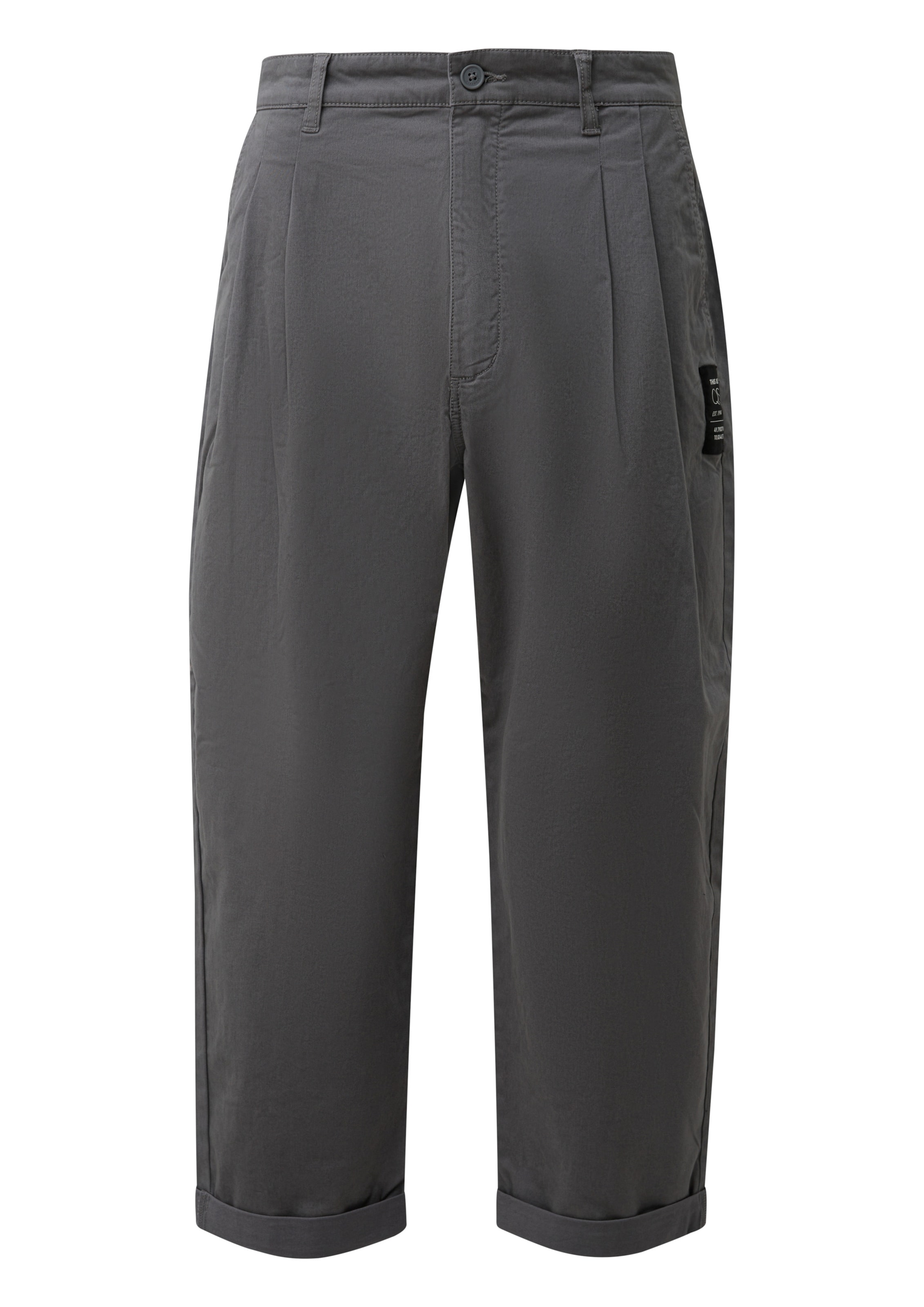 Loosefit Pantalon à pince QS en gris : devant