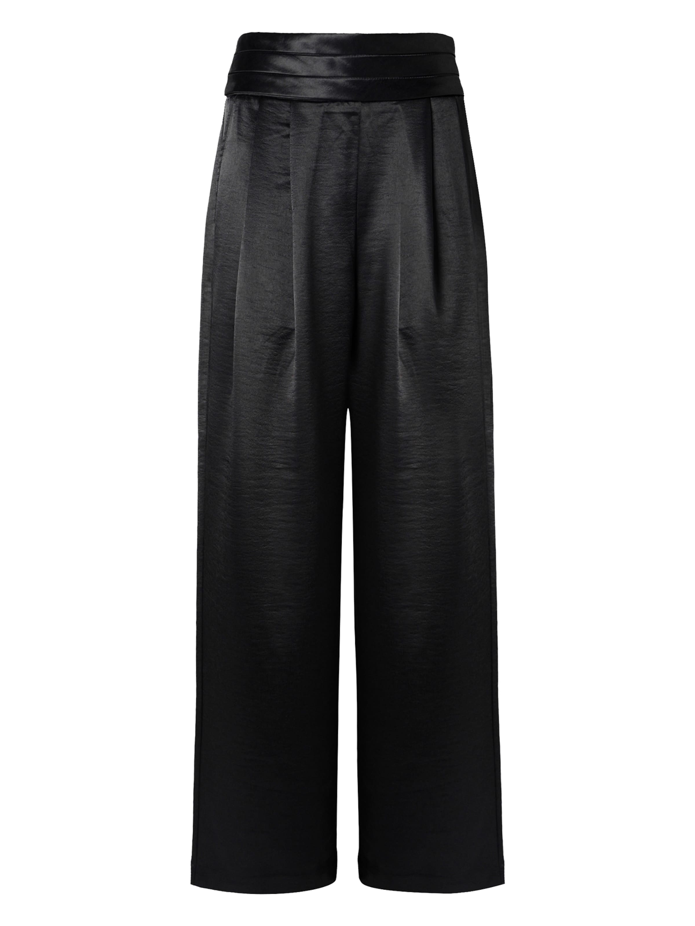 GUESS - Perna larga Calças em preto: frente