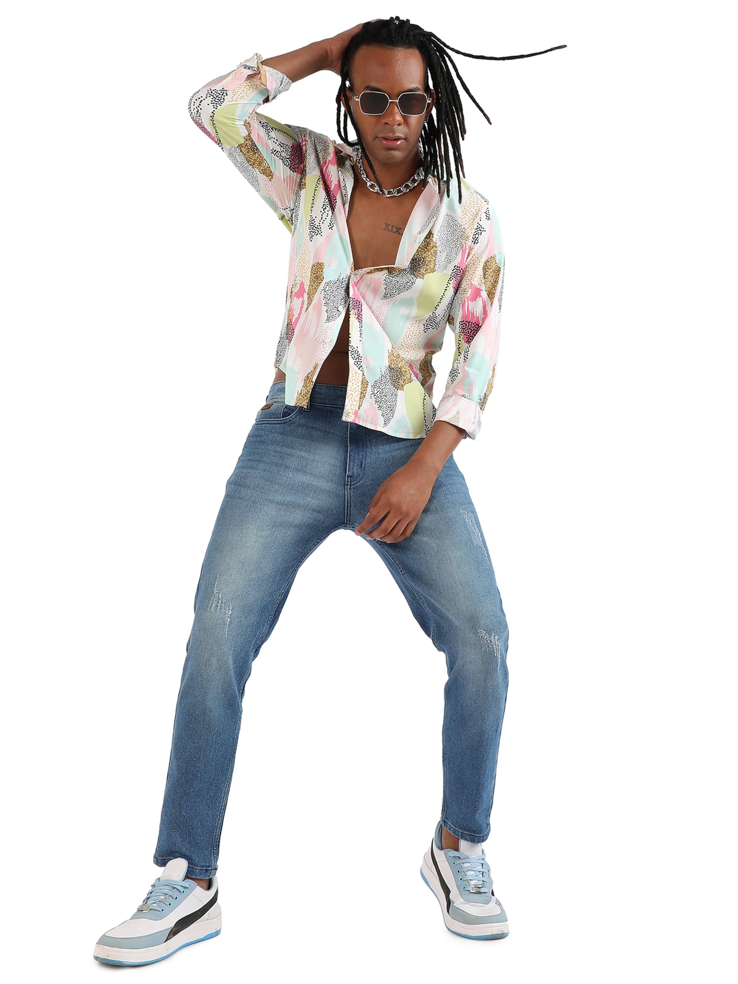 Campus Sutra Regular Fit Skjorte 'Jesse' i blandingsfarvet