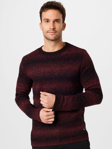 TOM TAILOR DENIM Sweater in Red: front