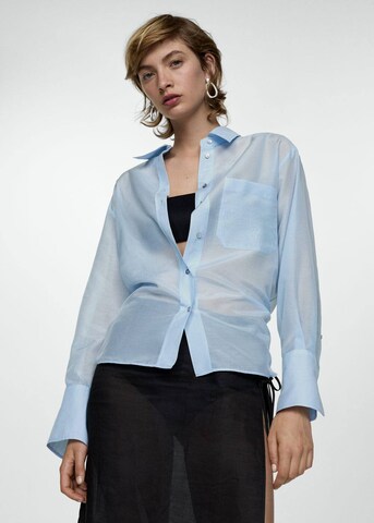 MANGO Bluse 'Cosilk' i blå: forside