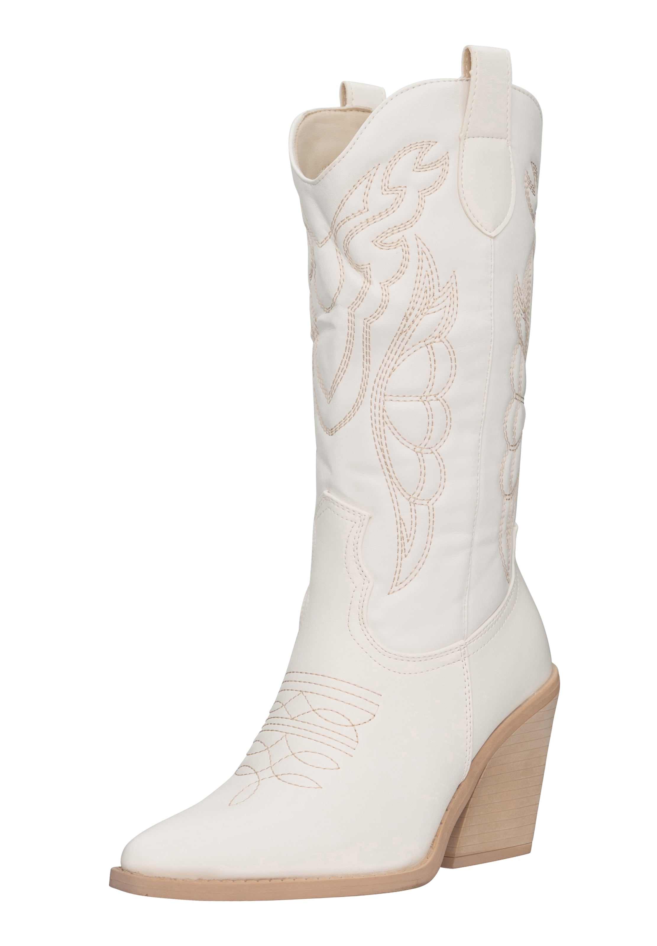Stivale da cowboy di Salinyang in bianco: frontale