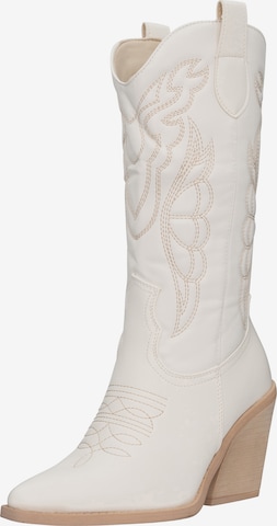Salinyang Cowboylaarzen in Wit: voorkant