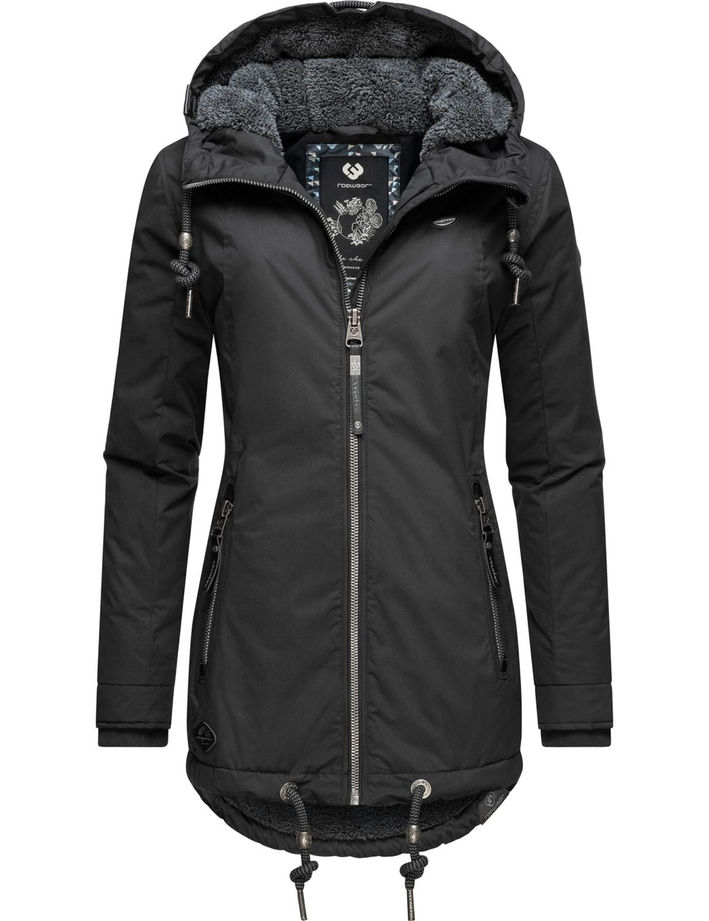 Parka d’hiver 'Zuzka' Ragwear en noir : devant