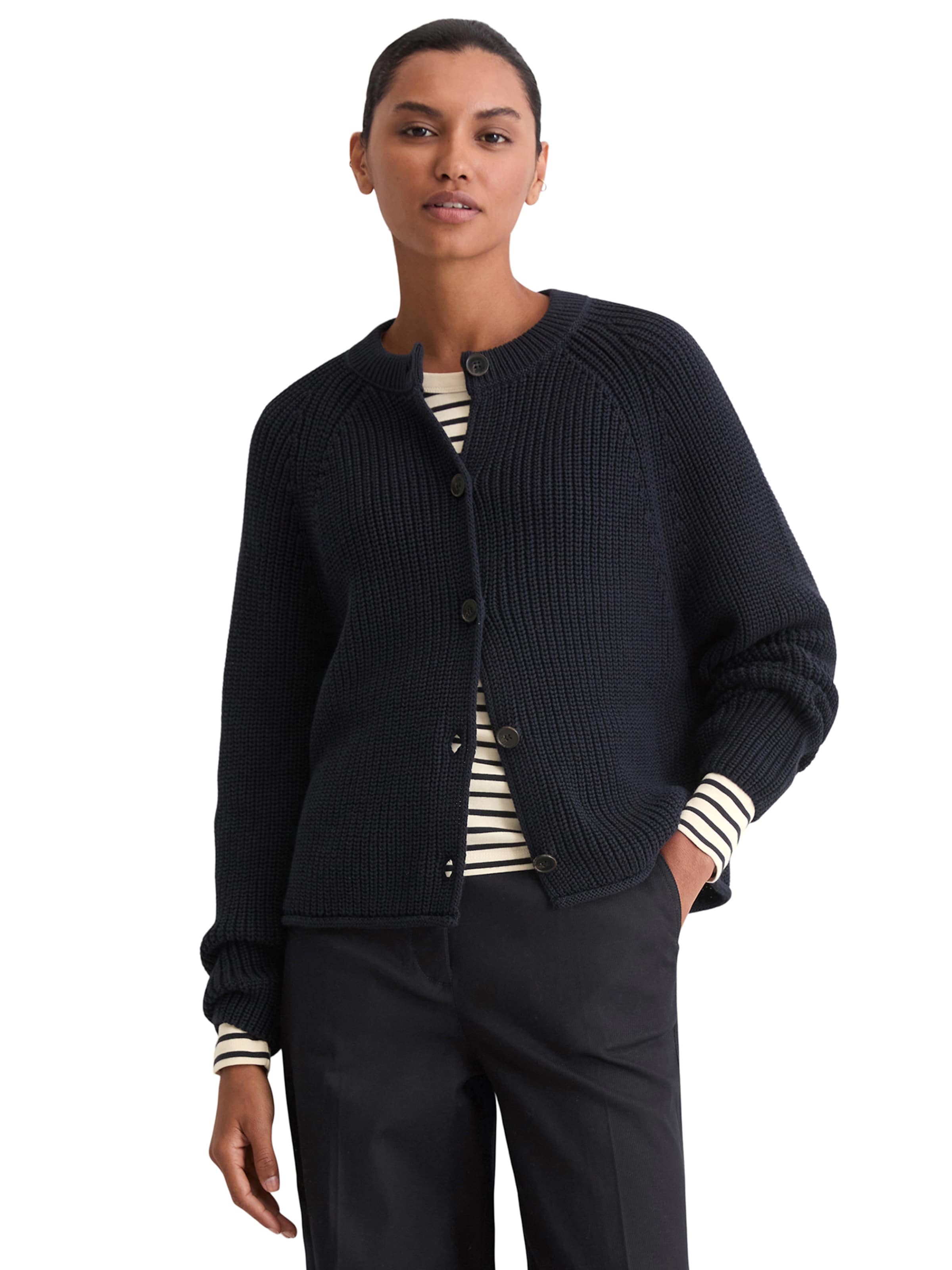 Marc O'Polo Knit Cardigan in Blue: front