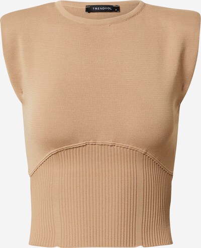 Trendyol Tops en tricot en camel, Vue avec produit