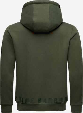 STONE HARBOUR Zip-Up Hoodie 'Jacobi Jamie' in Green