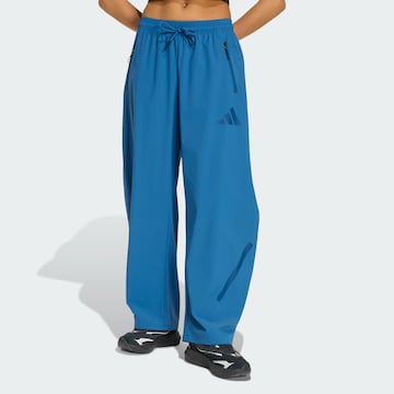 ADIDAS SPORTSWEAR - Pierna ancha Pantalón deportivo 'Z.N.E.' en azul: frente