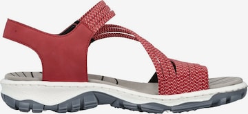 Rieker Páskové sandály – červená