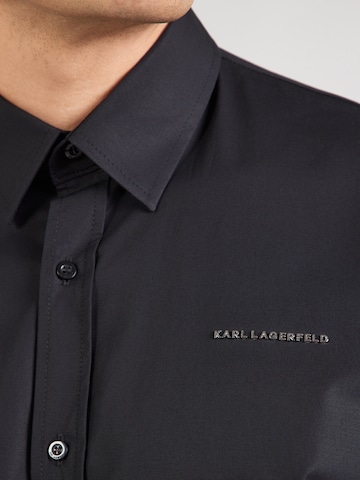 Karl Lagerfeld Regular fit Πουκάμισο σε μαύρο
