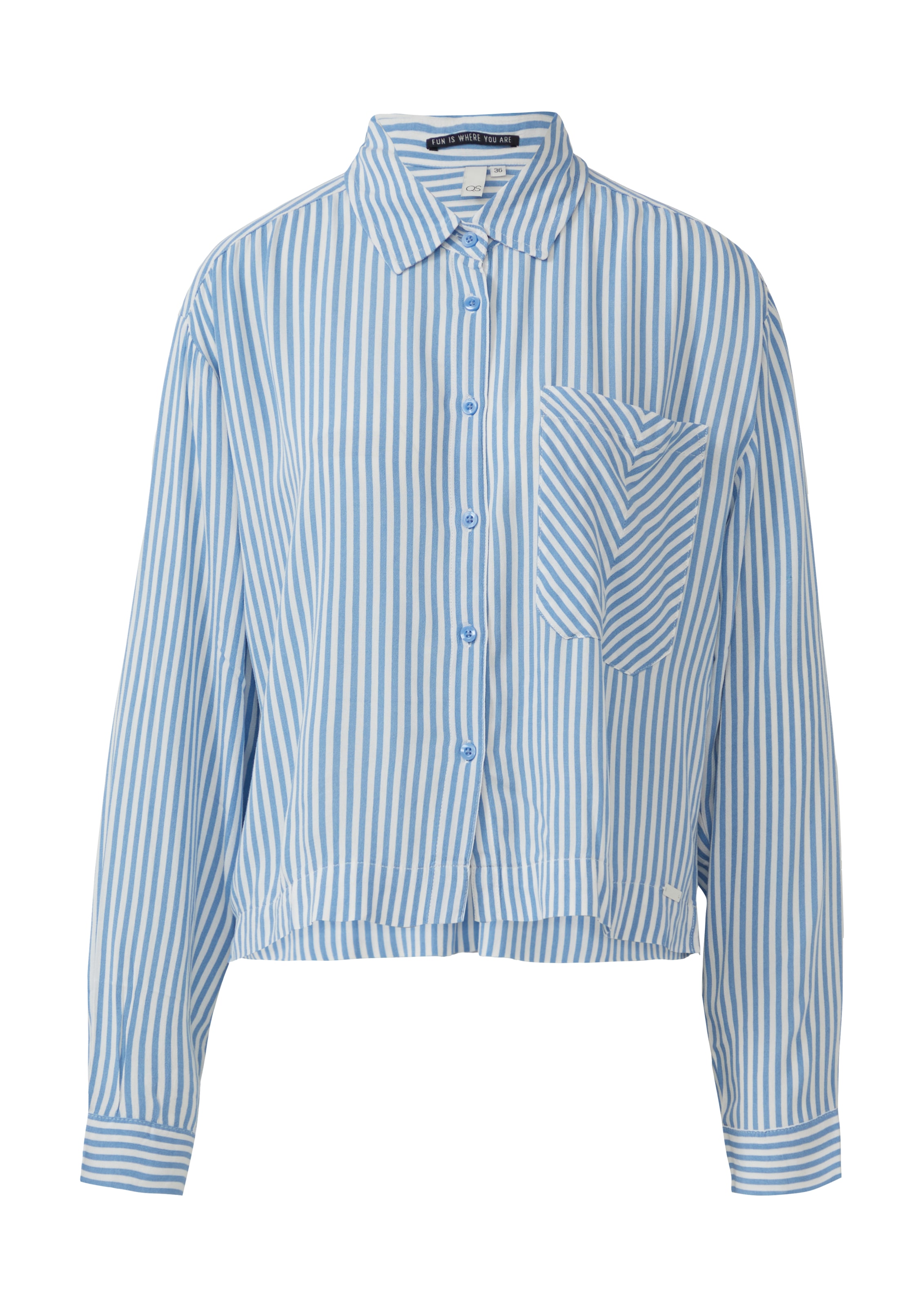 QS Bluse in Blau: Vorderseite