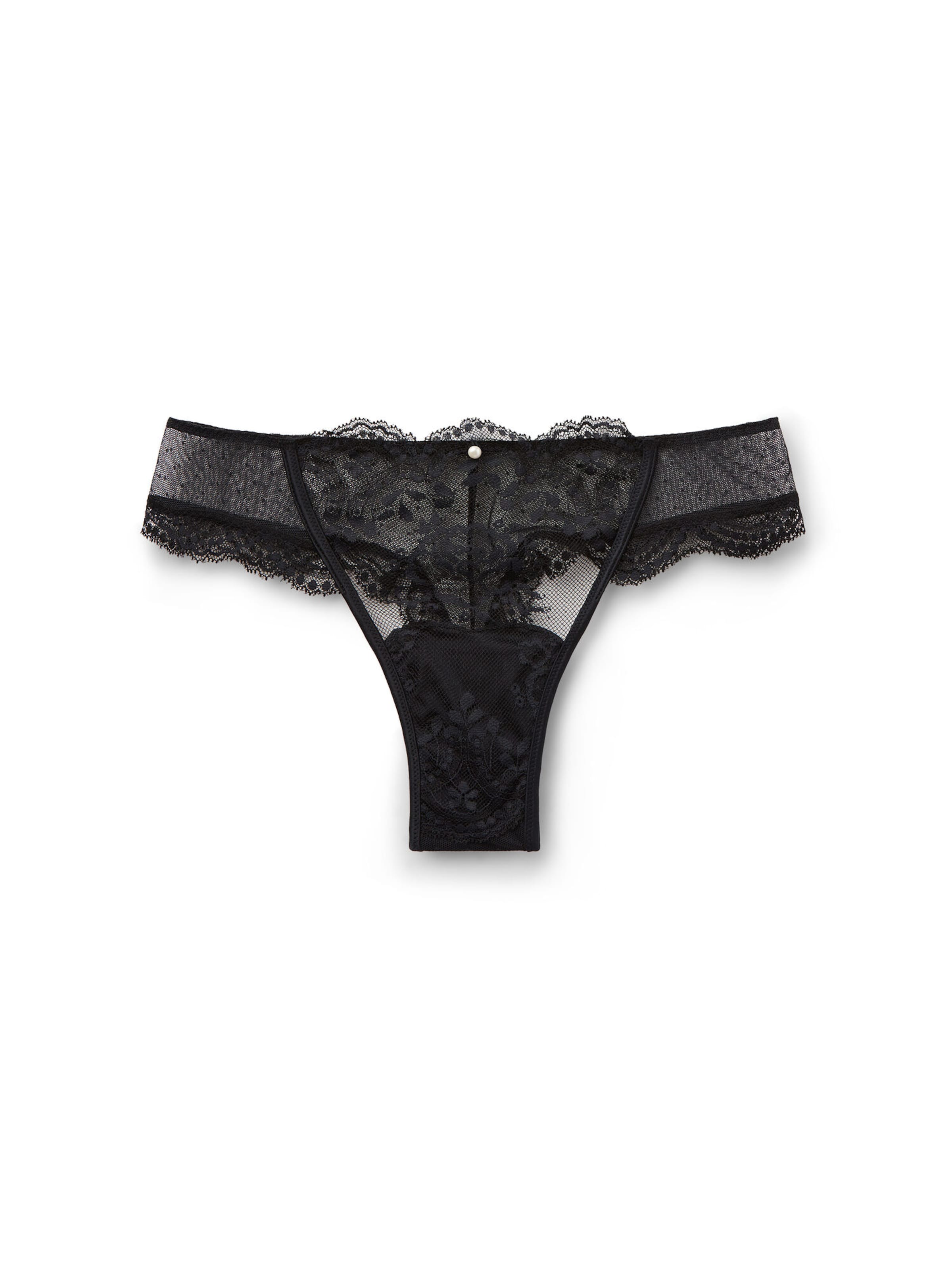 INTIMISSIMI Panty 'La Vie En Rose' in Black: front