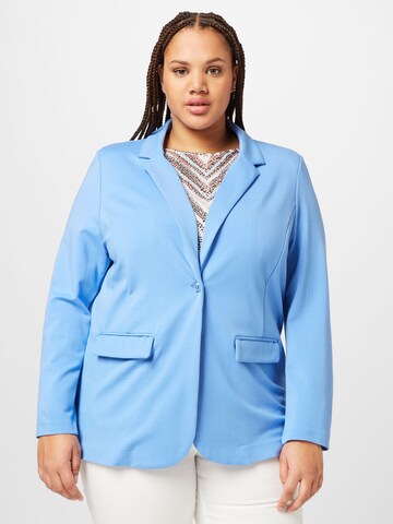 Fransa Curve Blazer in Blue: front