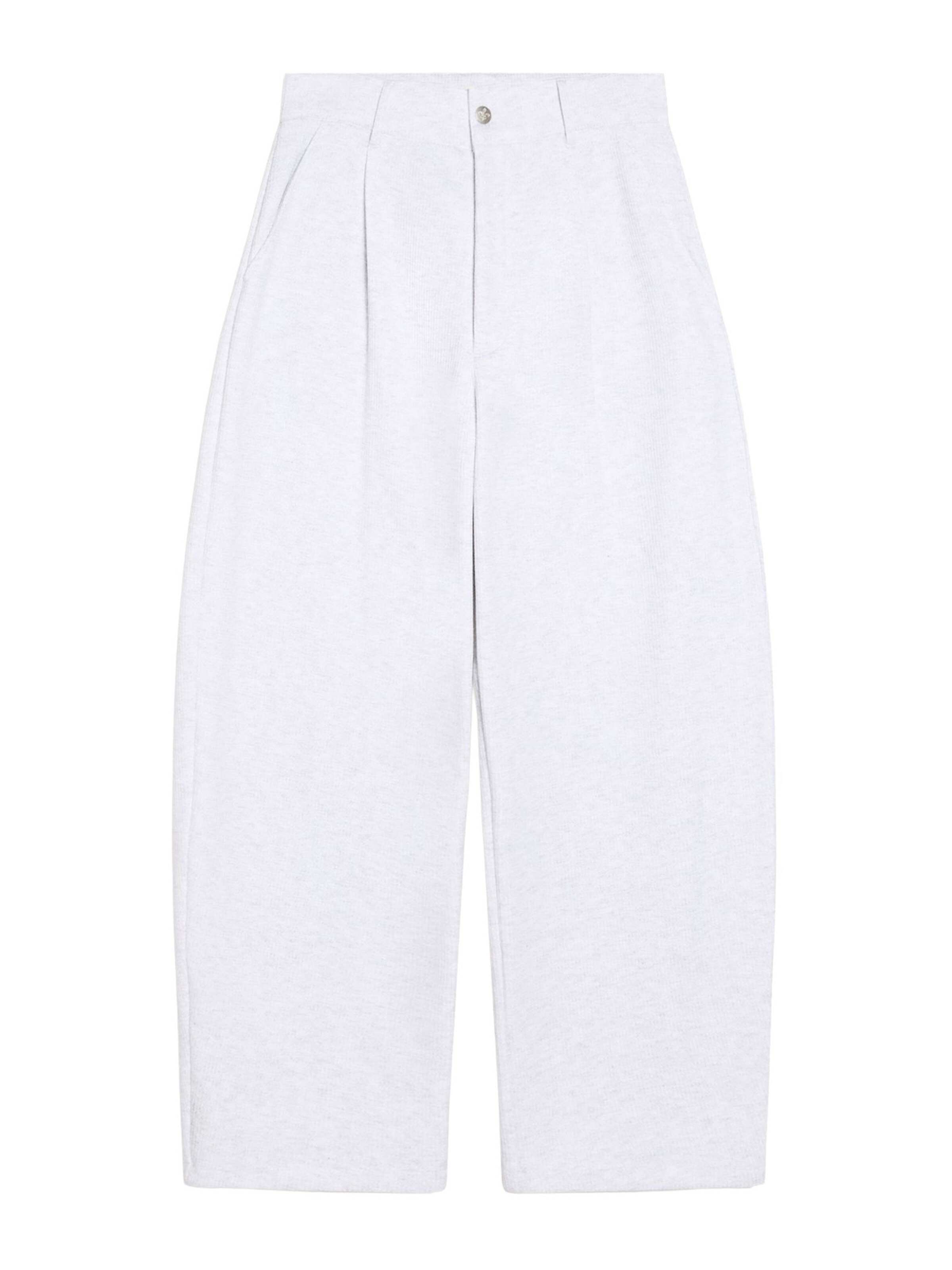 Bershka Barrel Pleat-front trousers in Grey: front