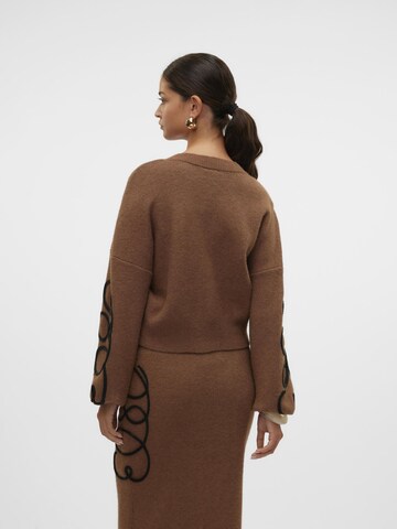 SOMETHINGNEW Cardigan 'SNRose' i brun