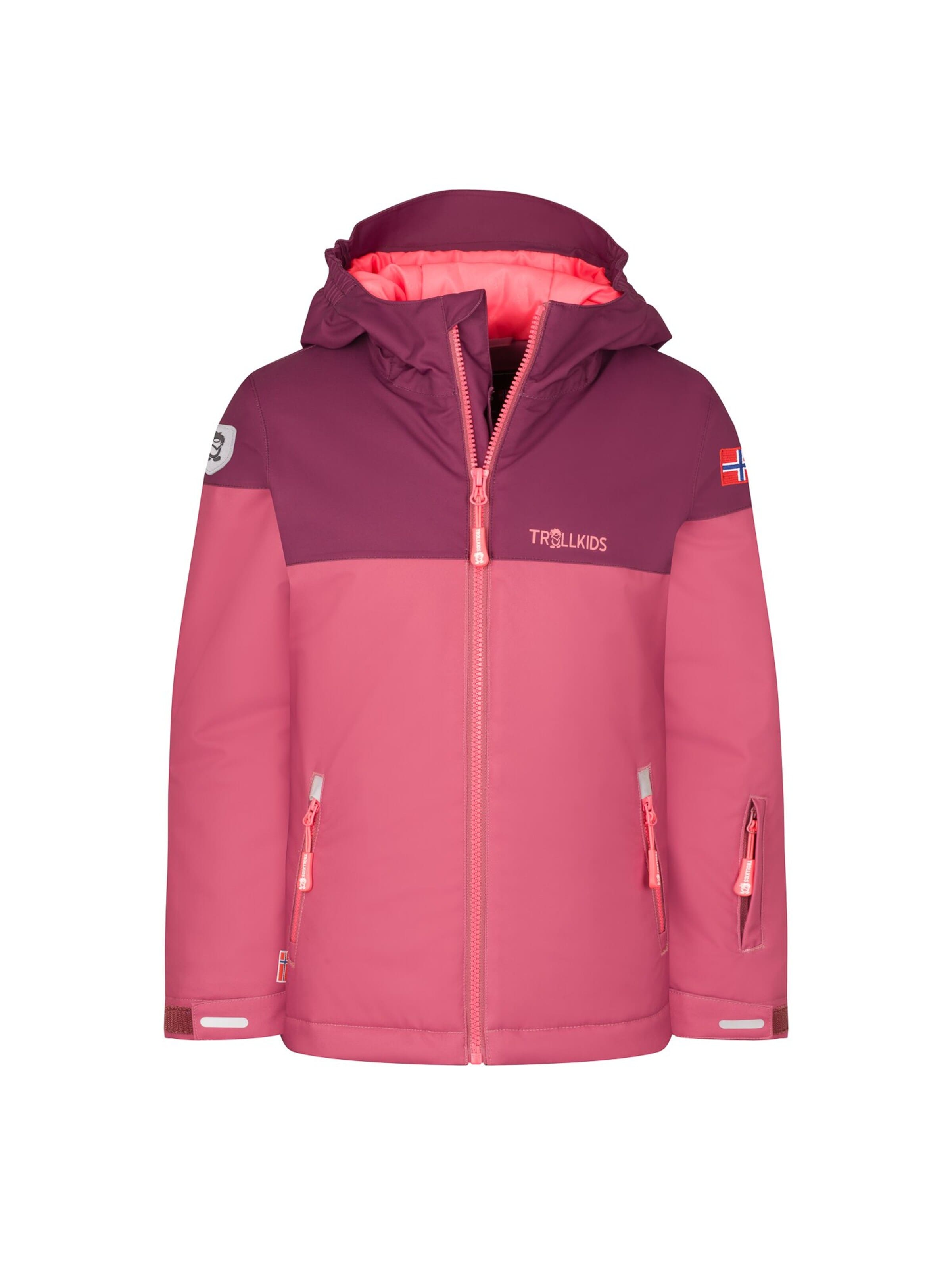 TROLLKIDS Winter Jacket in Pink: front