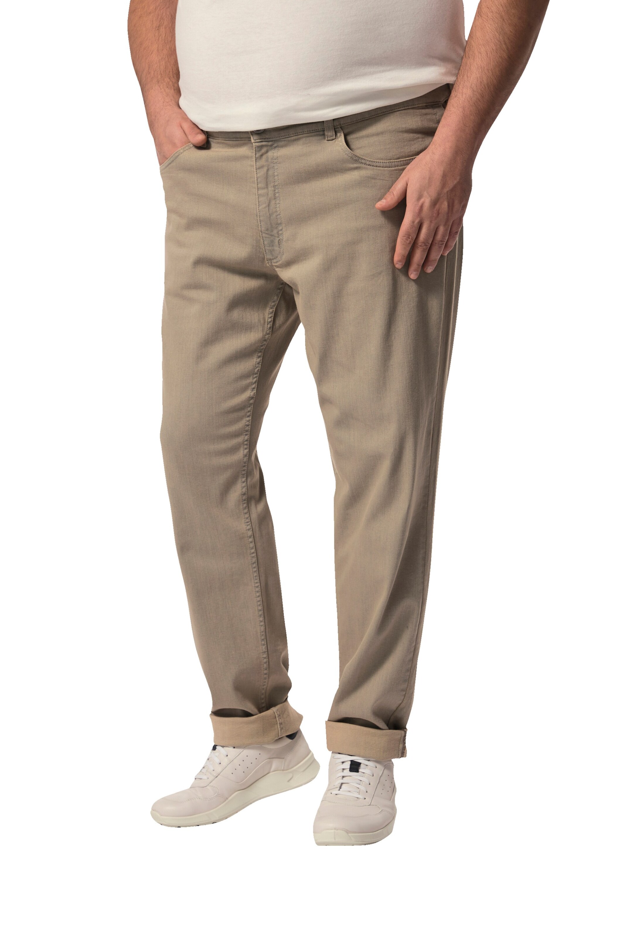 Boston Park Slim fit Jeans in Beige: front