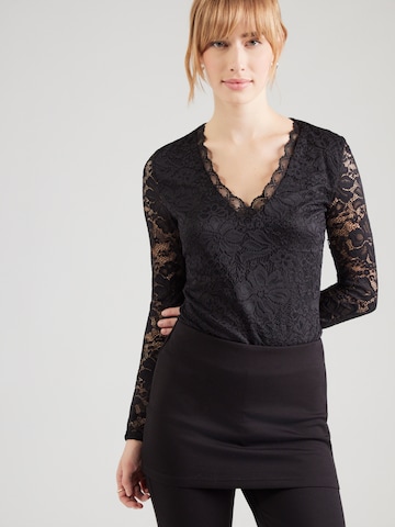 Shirtbody 'VIStrela' VILA en noir : devant