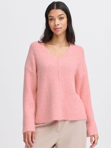 Pullover ' BYOMEA V-NECK JUMPER' di b.young in rosa