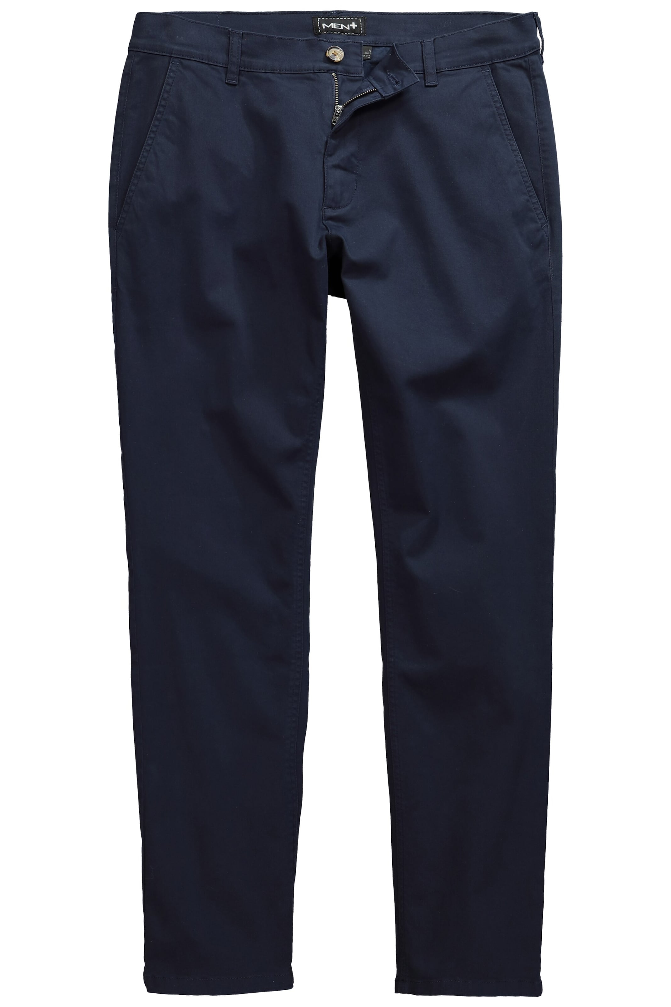 Men Plus Regular Chino in Blauw: voorkant