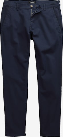 Men Plus Regular Chino in Blauw: voorkant
