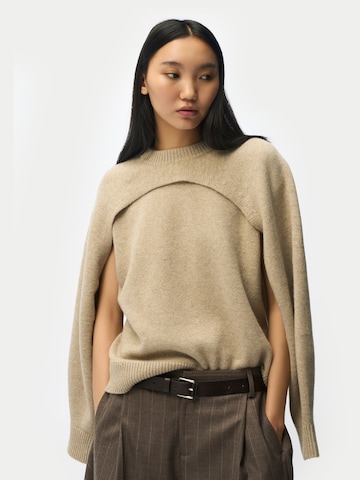 GOBI Cashmere Tröja 'Cashmere Crewneck Twin Set' i beige: framsida
