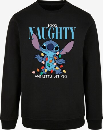 Sweat-shirt 'Lilo And Stitch - Naughty And Nice' ABSOLUTE CULT en noir : devant