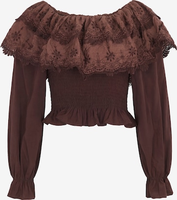 Chemisier IZIA en marron : devant