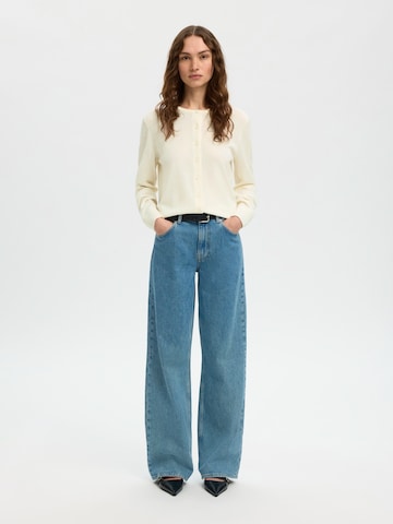 SELECTED Strickjacke 'SLFTHEA' in Beige