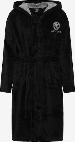 Carlo Colucci Long Bathrobe 'Como' in Black: front