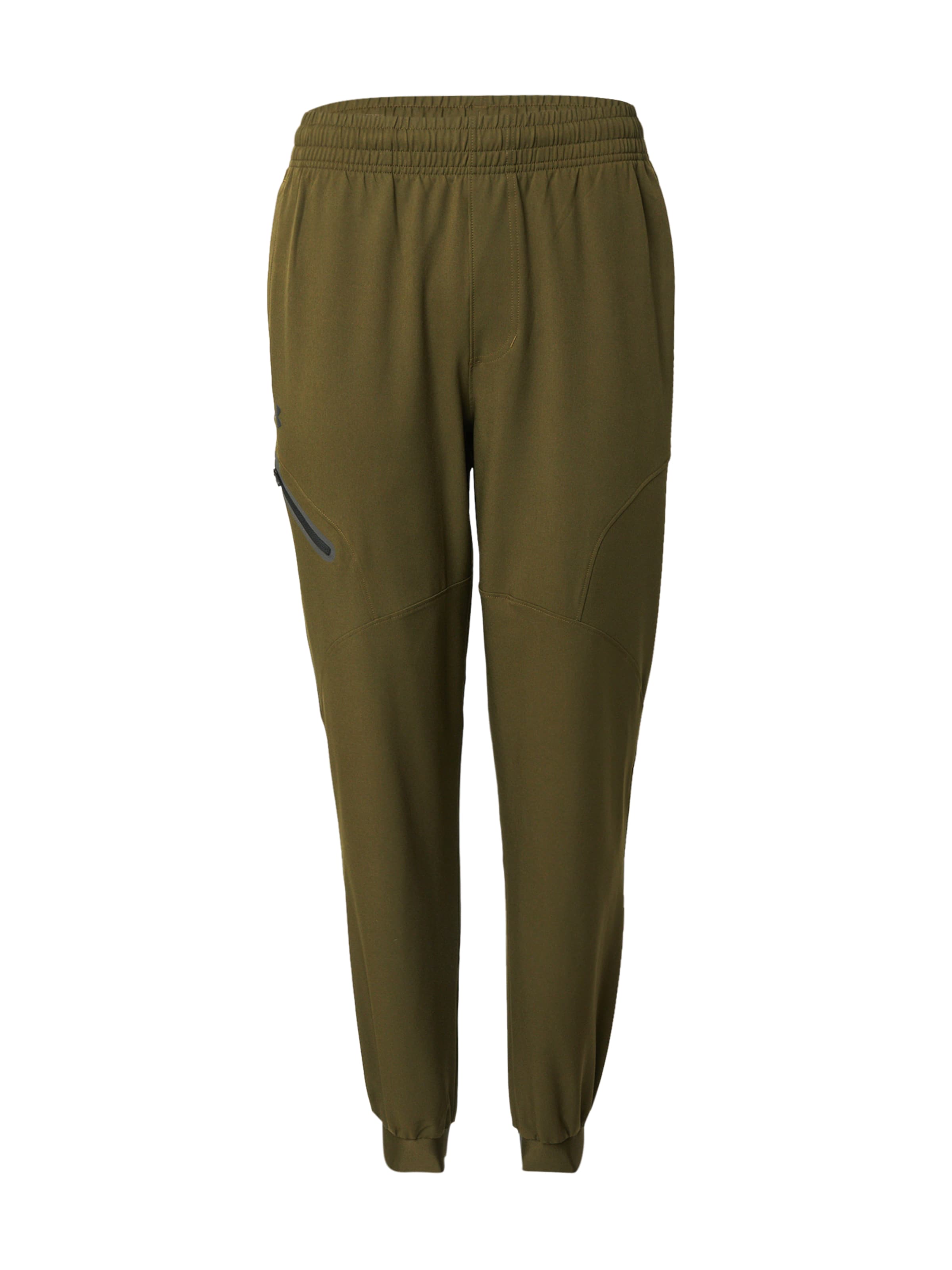UNDER ARMOUR - Tapered Pantalón deportivo 'Unstoppable' en verde: frente