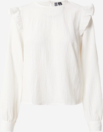 PIECES - Blusa 'ANNE' en blanco: frente