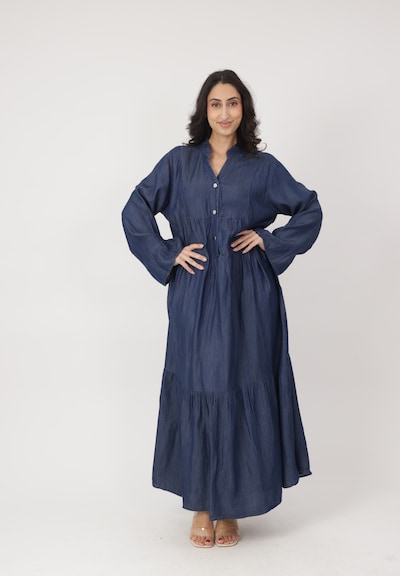 Abito camicia Elara di colore blu scuro, Visualizzazione prodotti