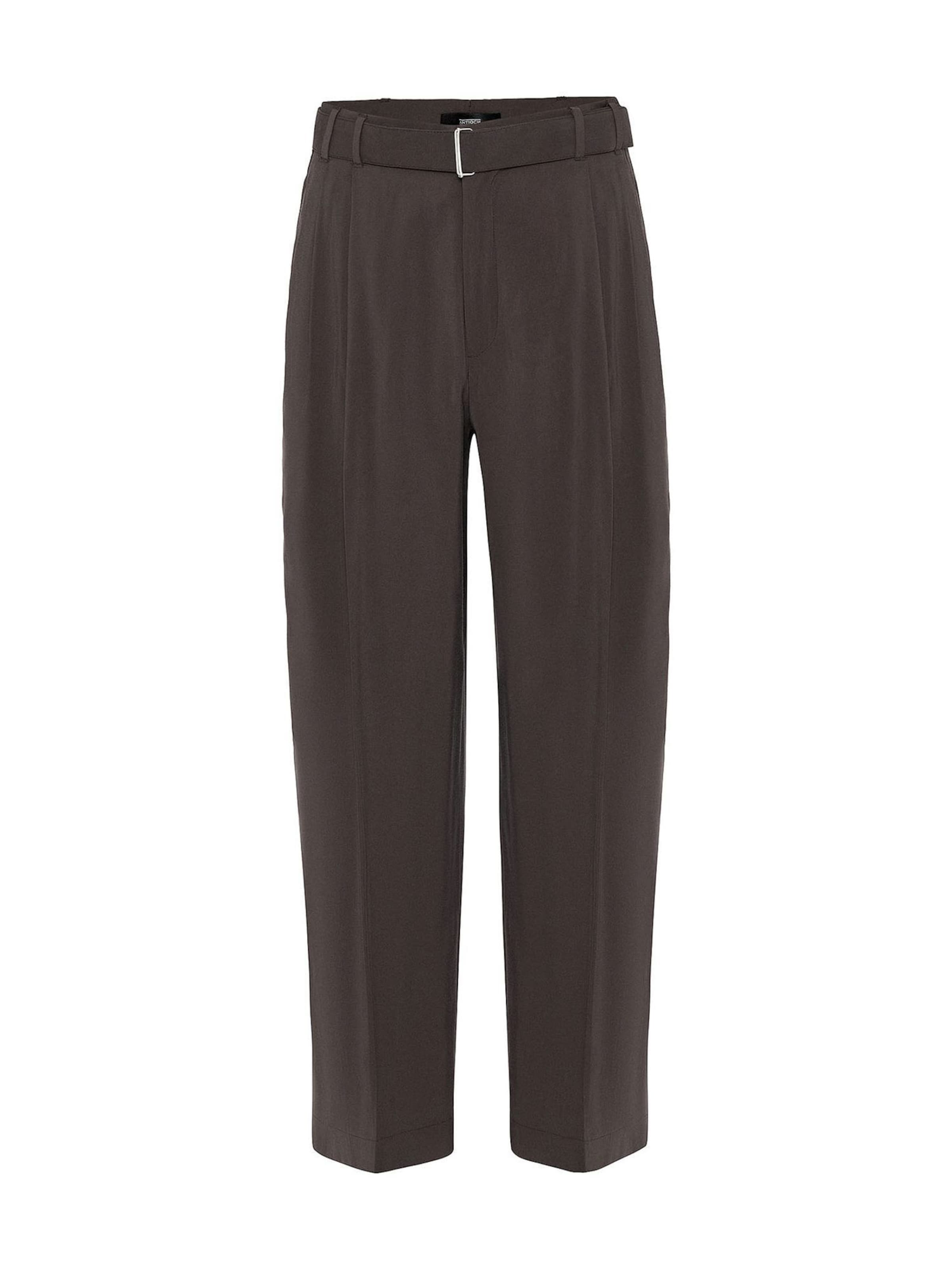Antioch Loose fit Pleat-front trousers in Brown: front