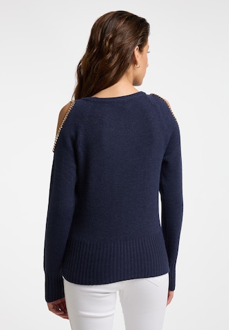 Pullover 'Tuxe' di faina in blu