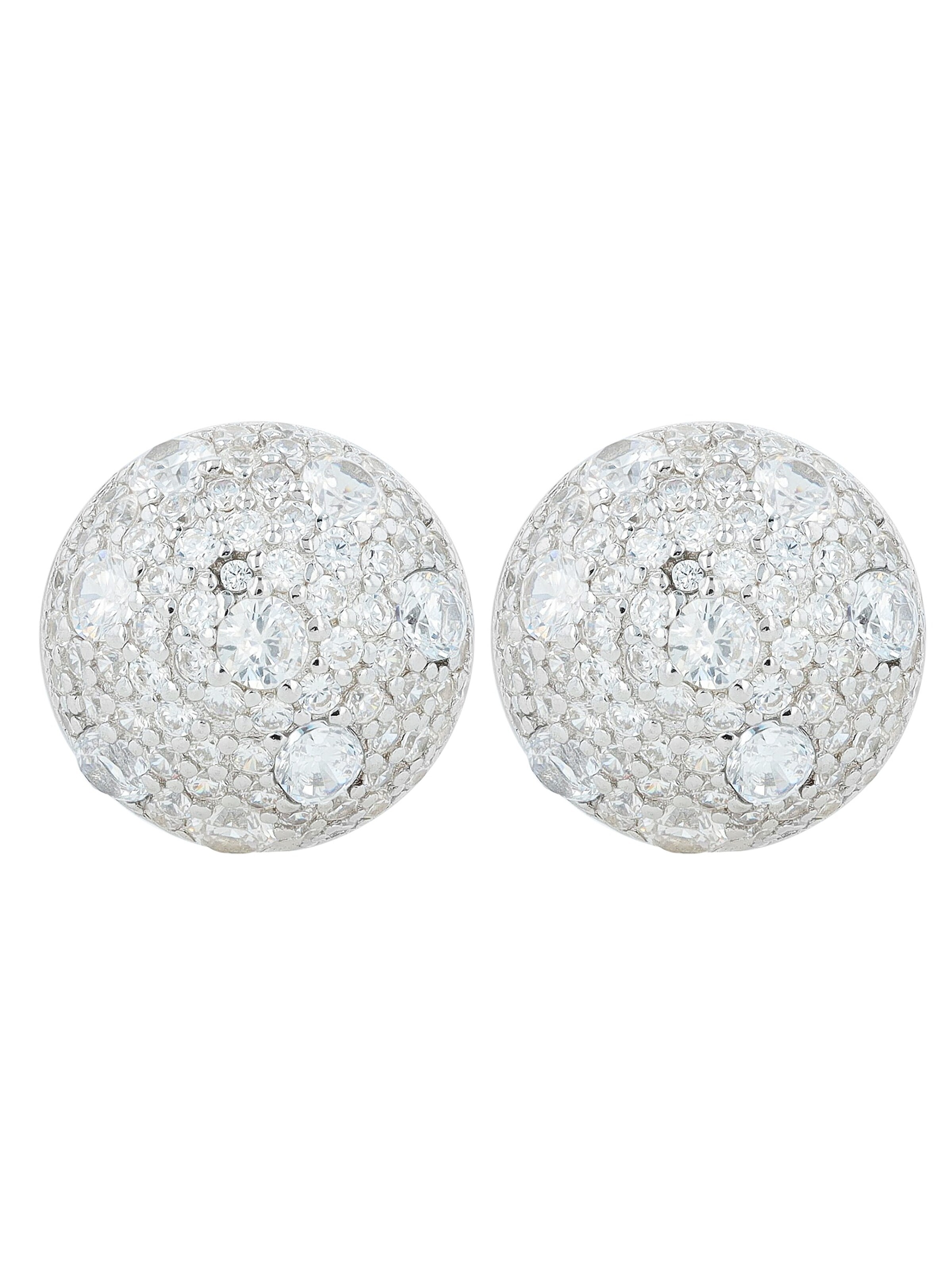 Akzent Earrings '"Nury" aus 925 Sterlingsilber, rhodiniert, langlebig' in Silver: front